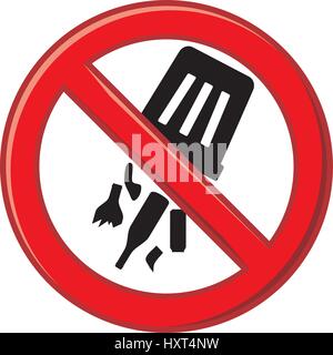 Prohibits waste dump Stock Vector