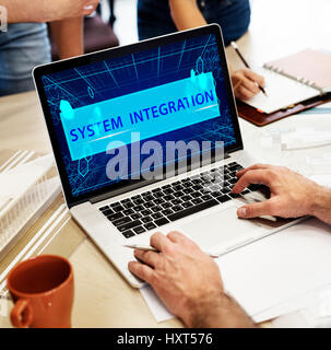 Computer Network Server System Integration Stock Photo