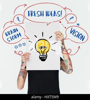 Fresh Ideas Creative Innovation Light bulb Stock Photo