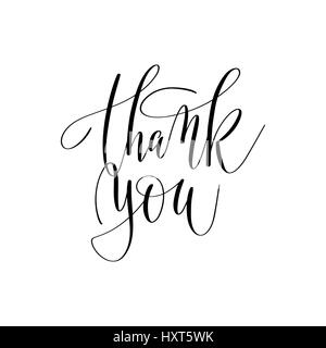 thank you hand lettering inscription positive quote Stock Vector