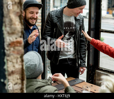 People Hanging Out Together Party Stock Photo