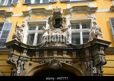 Graz. 23rd Mar, 2017. Photo taken on March 23, 2017 shows sculptures in the ancient city of Graz in Austria. Graz is the second largest city in Austria with a population of over 270,000 after Vienna. In 1999, Graz was added to the UNESCO list of World Cultural Heritage Sites. The city is famous for its renaissance and baroque architecture, as well as excellent urban roofscaping. Credit: Gong Bing/Xinhua/Alamy Live News Stock Photo