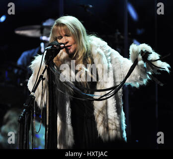 Charlottesville, Va, USA. 25th Mar, 2017. STEVIE NICKS performing at the John Paul Jones Arena as part of her 24 Karat Gold Tour Credit: Tina Fultz/ZUMA Wire/Alamy Live News Stock Photo