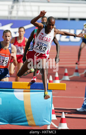 SAIF SAAEED SHAHEEN 3000 METRES STEEPLECHASE OLYMPIC STADIUM HELSINKI FINLAND 07 August 2005 Stock Photo