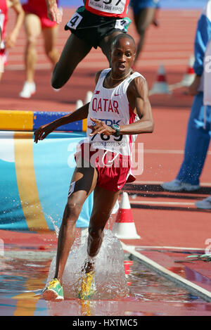 SAIF SAAEED SHAHEEN 3000 METRES STEEPLECHASE OLYMPIC STADIUM HELSINKI FINLAND 07 August 2005 Stock Photo