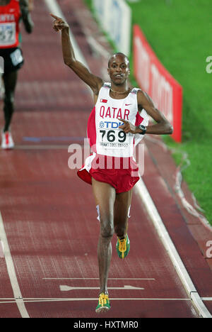 SAIF SAAEED SHAHEEN 3000 METRES STEEPLECHASE OLYMPIC STADIUM HELSINKI FINLAND 09 August 2005 Stock Photo