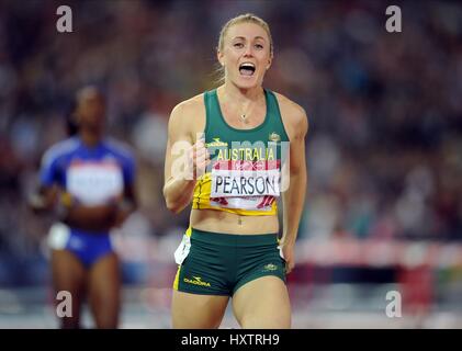 SALLY PEARSON 100 METERS HURDLES 100 METERS HURDLES HAMPDEN PARK GLASGOW SCOTLAND 01 August 2014 Stock Photo