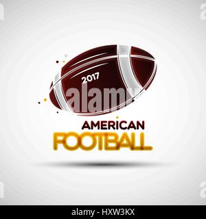 Vector illustration of abstract American football ball logo template for your design Stock Vector