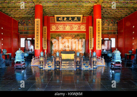 Interior view of the imperial palace in Beijing Stock Photo