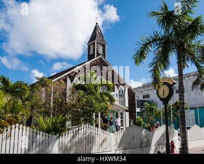 Caribbean Island of St. Maarten Dutch Capital  Philipsburg Methodist Church Stock Photo