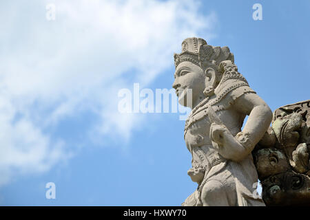 Balinese sculpture in hindu temple Stock Photo