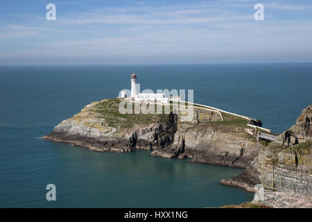 South Stack lighthouse on Anglesey Stock Photo