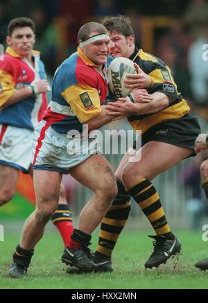 JUSTIN BRYANT RICHARD RUSSELL CASTLEFORD TIGERS V BRONCOS 21 May 1996 Stock Photo