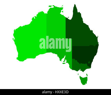 Map of Australia Stock Photo