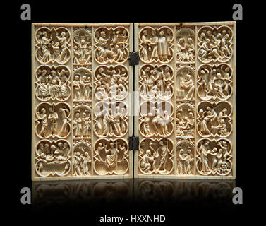 Diptych with Scenes from the Life of Christ (left wing: Raising of ...