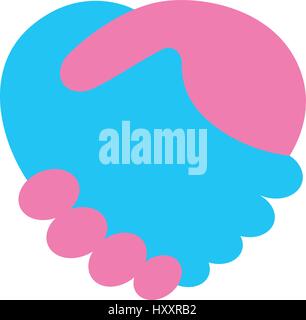 Love Handshake. Vector Illustration. Stock Vector