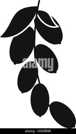 Branch of cornel or dogwood berries icon Stock Vector