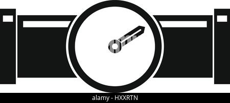 Instrument measures the pressure in the pipe icon Stock Vector