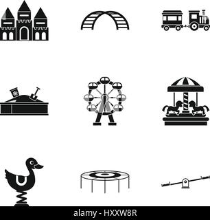 Children rides icons set, simple style Stock Vector Image & Art - Alamy
