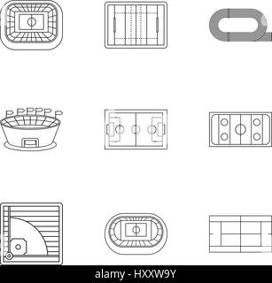 Sports complex icons set, outline style Stock Vector Image & Art - Alamy