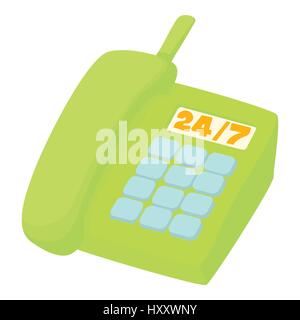 24h support icon, cartoon style Stock Vector