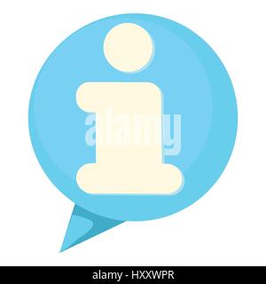 Information speach buble icon, cartoon style Stock Vector