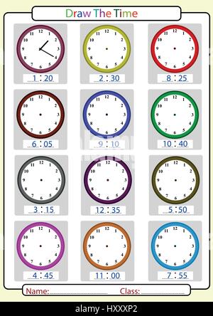 math worksheet Stock Vector