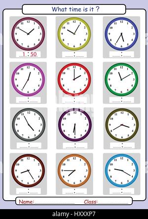 math worksheet Stock Vector