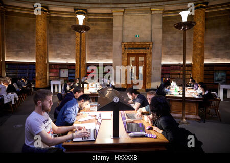 Manchester Central library central Wolfson Reading Room Stock Photo