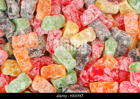 background of multi-colored jelly candy confectionery Stock Photo