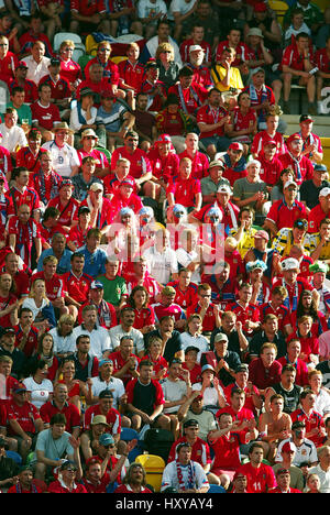 CZECH RUBLIC FANS CZECH REPUBLIC V LATVIA MUNICIPAL STADIUM AVEIRO PORTUGAL 15 June 2004 Stock Photo