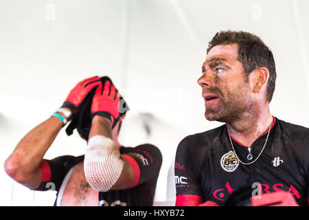 Cadel Evans, George Hincapie Stock Photo