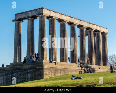 National Monument of Scotland, Calton Hill, Edinburgh, Scotland. Stock Photo