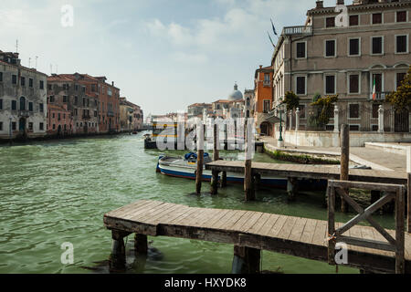 Spring day on Grand Canal in Venice. Stock Photo
