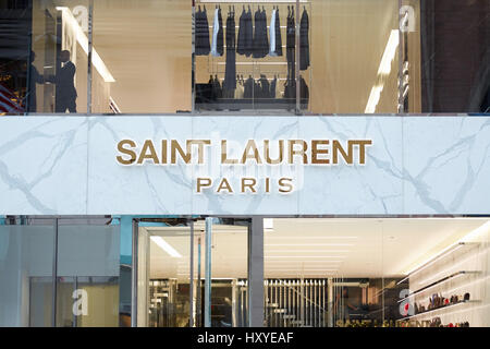 Yves Saint Laurent shop in the Duty Free shopping area, terminal 5 ...