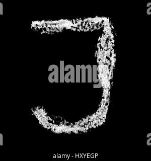 J - Chalk alphabet over black background Stock Photo