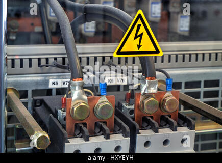 Components from power supply modules closeup Stock Photo