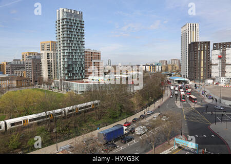 Lewisham town centre showing redevelopment in 2017. Lewisham is the ...