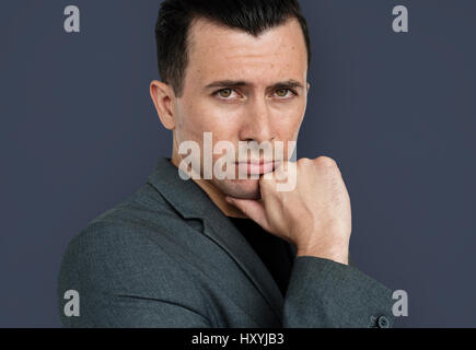 Man Serious Studio Portrait Concept Stock Photo