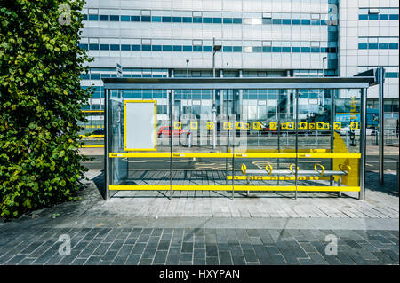 Bus Stop in Glasgow's City Centre Stock Photo