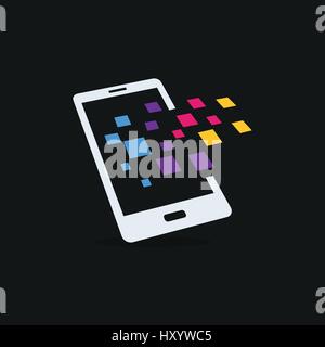 Smartphone apps, mobile development concept, vector illustration Stock Vector