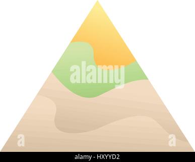Colorful Triangle Symbol design, vector illustration Stock Vector