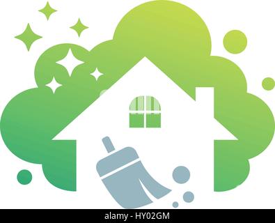 Home Cleaning. Cleaning Service. Building Cleaning, vector illustration Stock Vector