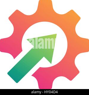 Gear Symbol vector illustration, setting or maintenance concept Stock Vector