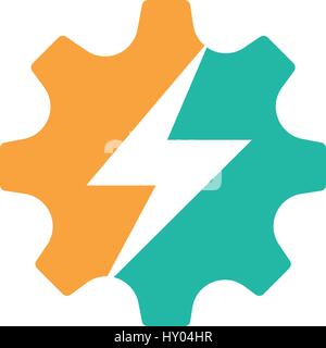 Gear Symbol vector illustration, setting or maintenance concept Stock Vector