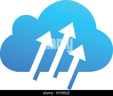Cloud Technology design illustration, on line business Stock Vector