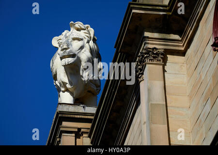 Exterior Lion Arcade John William Street, Huddersfield town centre a large market town metropolitan borough Kirklees, West Yorkshire, England. UK. Stock Photo