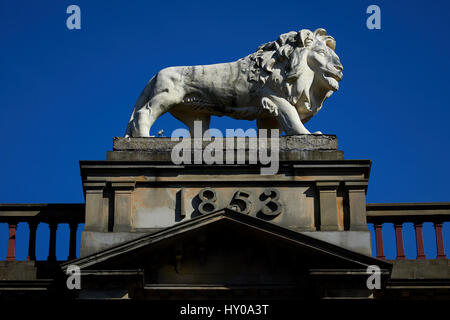 Exterior Lion Arcade John William Street, Huddersfield town centre a large market town metropolitan borough Kirklees, West Yorkshire, England. UK. Stock Photo