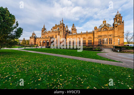 View of Kelvingrove Art Gallery and Museum on Argyle Street in Glasgow