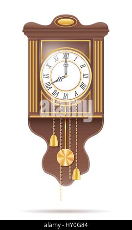 clock old retro icon stock vector illustration isolated on gray background Stock Vector